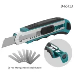 Cuchillo cartonero cutter makita con 8 hojas retractiles D-65713 - Imagen 2