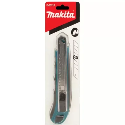 Cuchillo cartonero cutter makita con 8 hojas retractiles D-65713